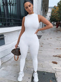 Nibber high quality solid simple bodycon jumpsuit overalls for women