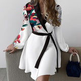 New Elegant Floral Mini Dress