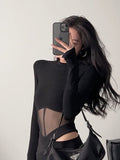 Black Skinny Tshirt Long Sleeve | Sexy Shirts Girls Long Sleeve -