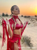 Tassel Hand Crochet Knitted Women Bikini Cover Ups