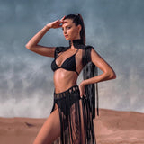 Tassel Hand Crochet Knitted Women Bikini Cover Ups