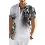 Tiger Shirts For Men T-shirts Short Sleeve Tops Animal Graphic