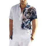 Tiger Shirts For Men T-shirts Short Sleeve Tops Animal Graphic