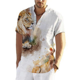 Tiger Shirts For Men T-shirts Short Sleeve Tops Animal Graphic