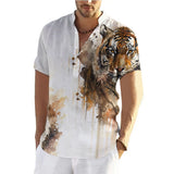 Tiger Shirts For Men T-shirts Short Sleeve Tops Animal Graphic