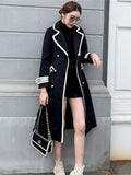 White Woolen Coat Women Mid length Autumn/Winter Jacket Coat British