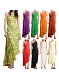 Women Elegant Long Dress Summer Sleeveless One shoulder Pleated