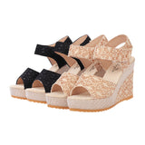 Women's Wedges Sandals Mesh Peep Toe Platform