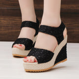 Women's Wedges Sandals Mesh Peep Toe Platform