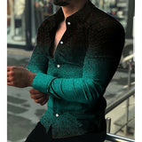 Men's Shirts Lapel Button Shirt Casual