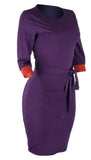 Jealí Slim Purple Knee Length Dress