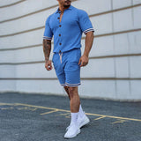 European Sports Suit Men's New Solid Color Lapel