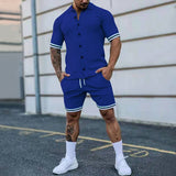European Sports Suit Men's New Solid Color Lapel