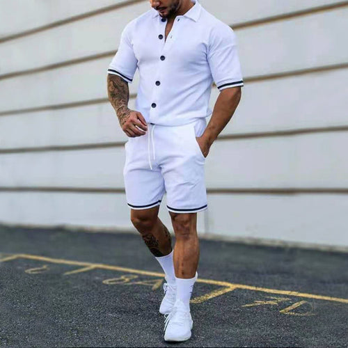 European Sports Suit Men's New Solid Color Lapel