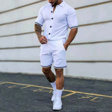 European Sports Suit Men's New Solid Color Lapel
