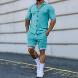 European Sports Suit Men's New Solid Color Lapel