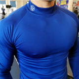 Gym Long Sleeve Shirt Men Fitness Training T-shirt Running Sport