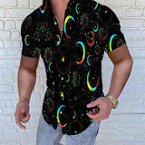 Summer New Men's Clothing European American Retro Trend Shirt Cardigan