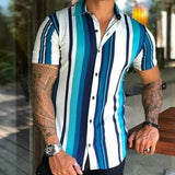 Summer New Men's Clothing European American Retro Trend Shirt Cardigan