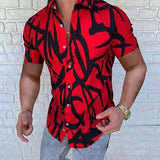 Summer New Men's Clothing European American Retro Trend Shirt Cardigan