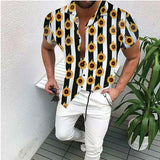 Summer New Men's Clothing European American Retro Trend Shirt Cardigan