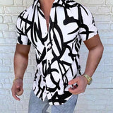 Summer New Men's Clothing European American Retro Trend Shirt Cardigan